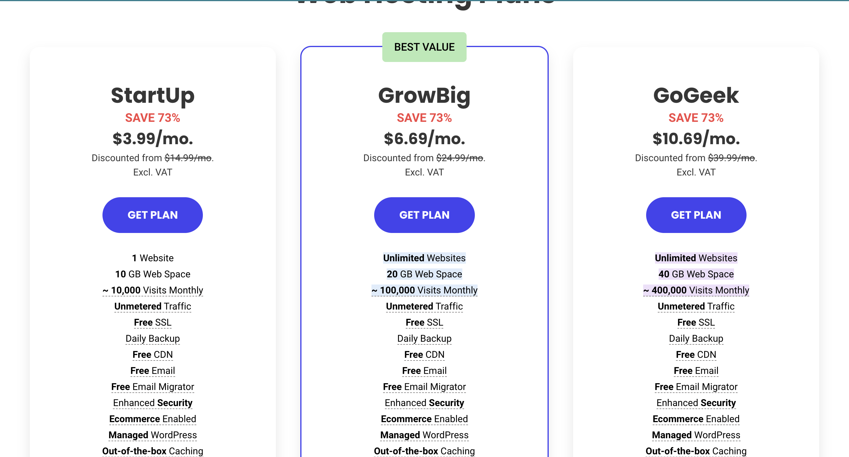 SiteGround pricing